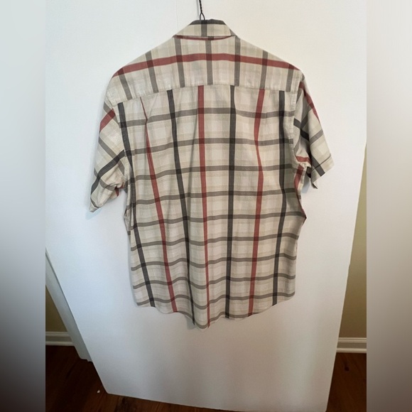 VAN HEUSEN BURNT RED/BLACK/GREY/CREAM SHORT SLEEVE SHIRT. SIZE XL - Picture 3 of 5